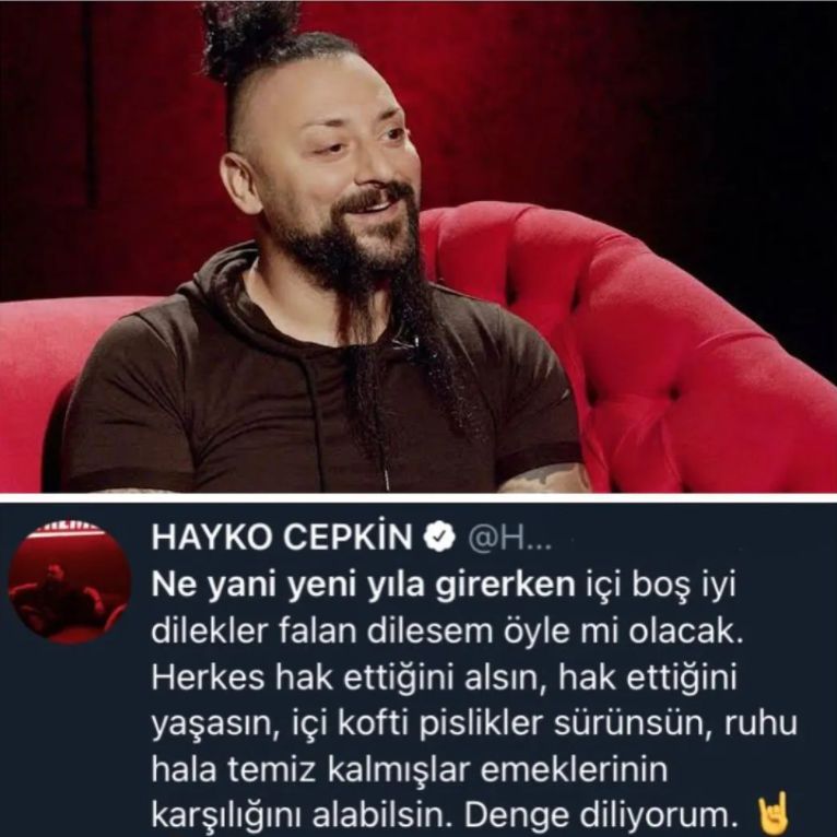 hayko cepkin in yeni yil mesaji olay oldu